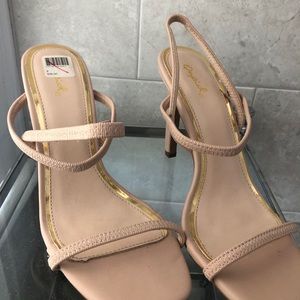 Pale Pink Strappy Heels